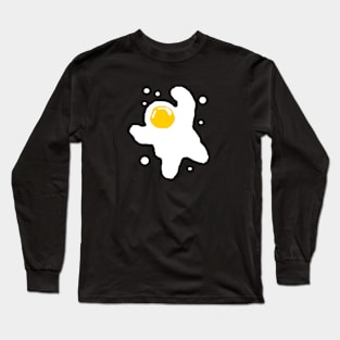 Fried Egg In The Shape Of An Astronaut Long Sleeve T-Shirt